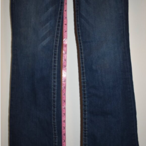 True‎ Religion Bobby Jeans Women's 30 Distressed Denim Flared Boot Cut RN#112790 - Picture 5 of 10